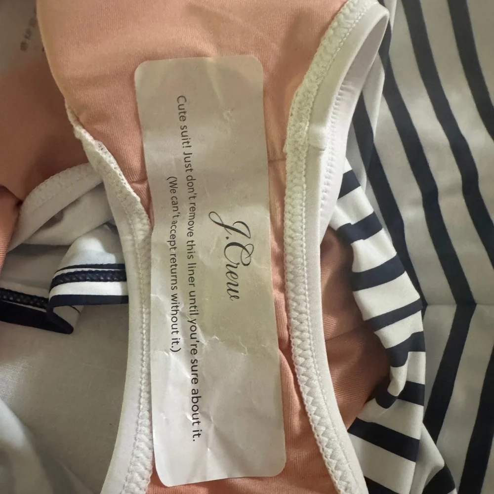 NWOT J.Crew Swim Skirt in Navy Stripe, S - Picture 5 of 6